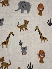 Kanodia BABY BLANKET Safari Giraffe Elephant Gray Knit Throw Cotton Tiger Koala
