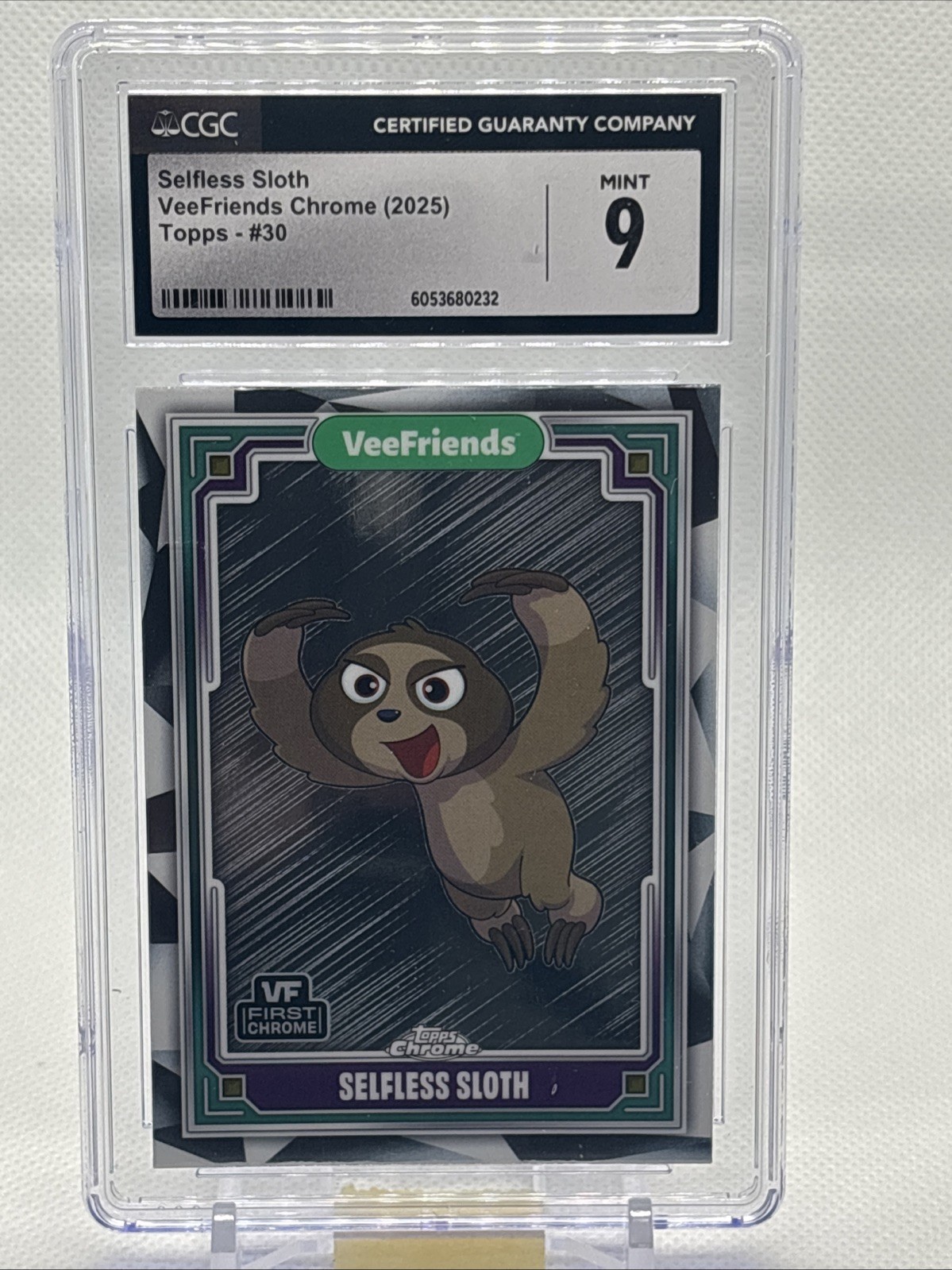 Topps Chrome VeeFriends Selfless Sloth CGC 9