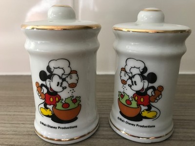 Walt Disney Mickey Mouse Salz und Pfefferstreuer 7 cm Vintage Selten Sammlerstück