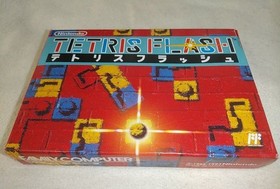 Famicom software Tetris Flash with box and instruction manual