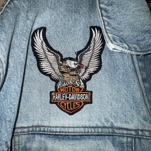 Harley Davidson Motorcycles Patched Angelo Litrico Jean Jacket Size 2XL - Picture 3 of 10