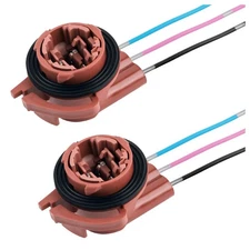 2PCS 3157 Turn Signal Socket,Standard Brake Light Socket with Tail Light Harn...