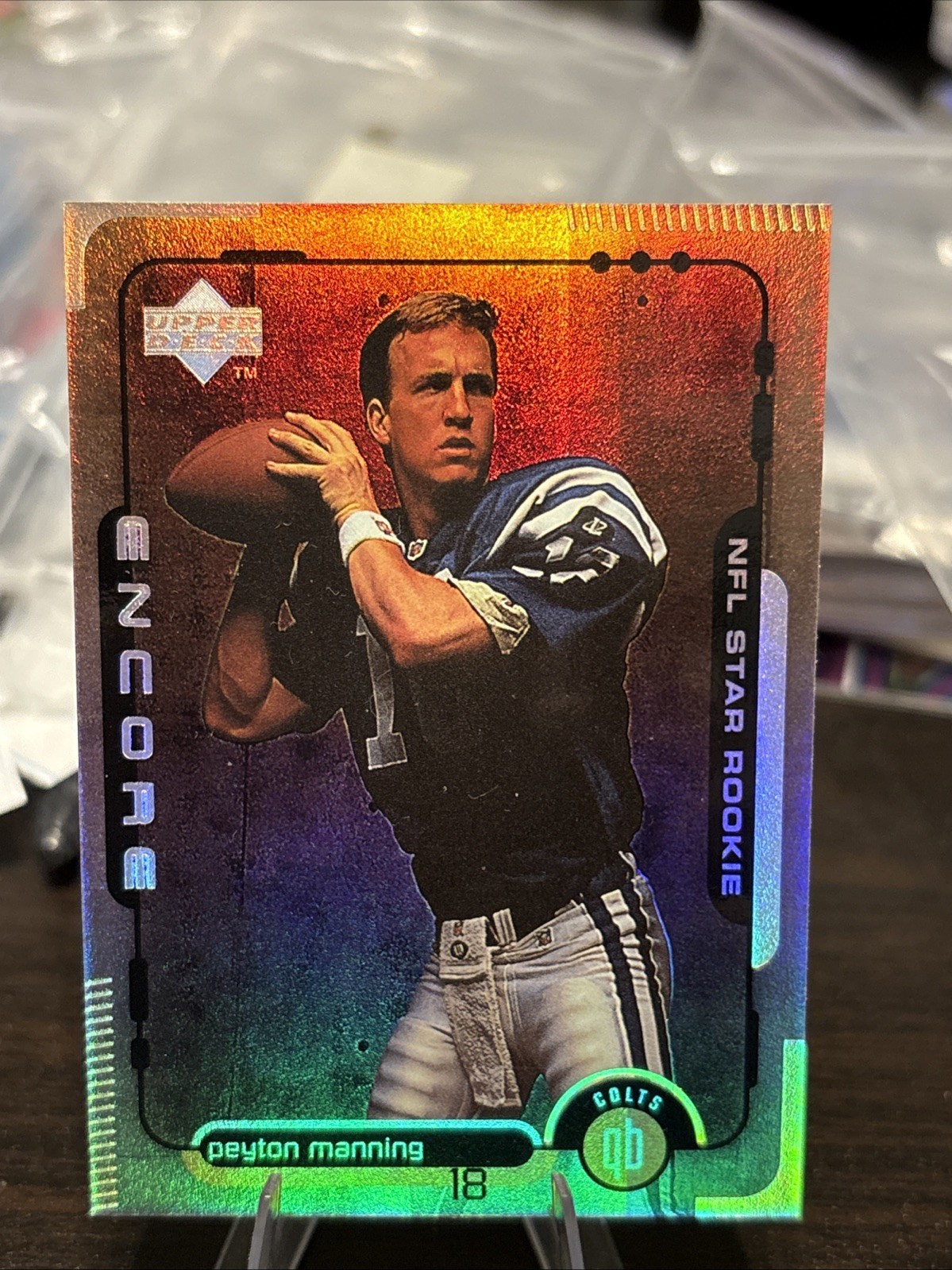 1998 Upper Deck Encore Peyton Manning #1 NFL Star Rookie RC Colts HOF