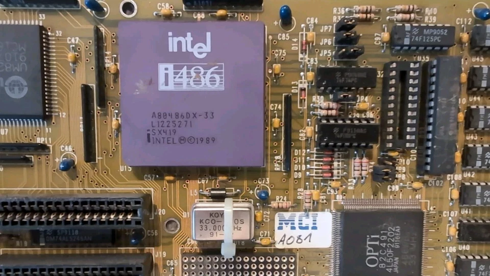 486-VC-H 11570 Mainboard PGA169 256KB Cache B81L32 mit CPU 486 und RAM - Bild 3 von 4