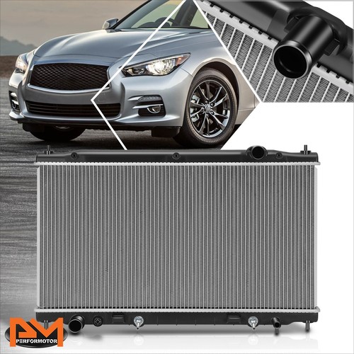 Sub Radiator Infiniti Aluminum Core Factory Style Radiator for 14-18 Infiniti Q50 3.5/3.7 AT ...