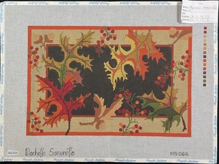 HP Needlepoint 13ct MACHELLE SOMERVILLE Autumn Leaves in Orange Frame BG105