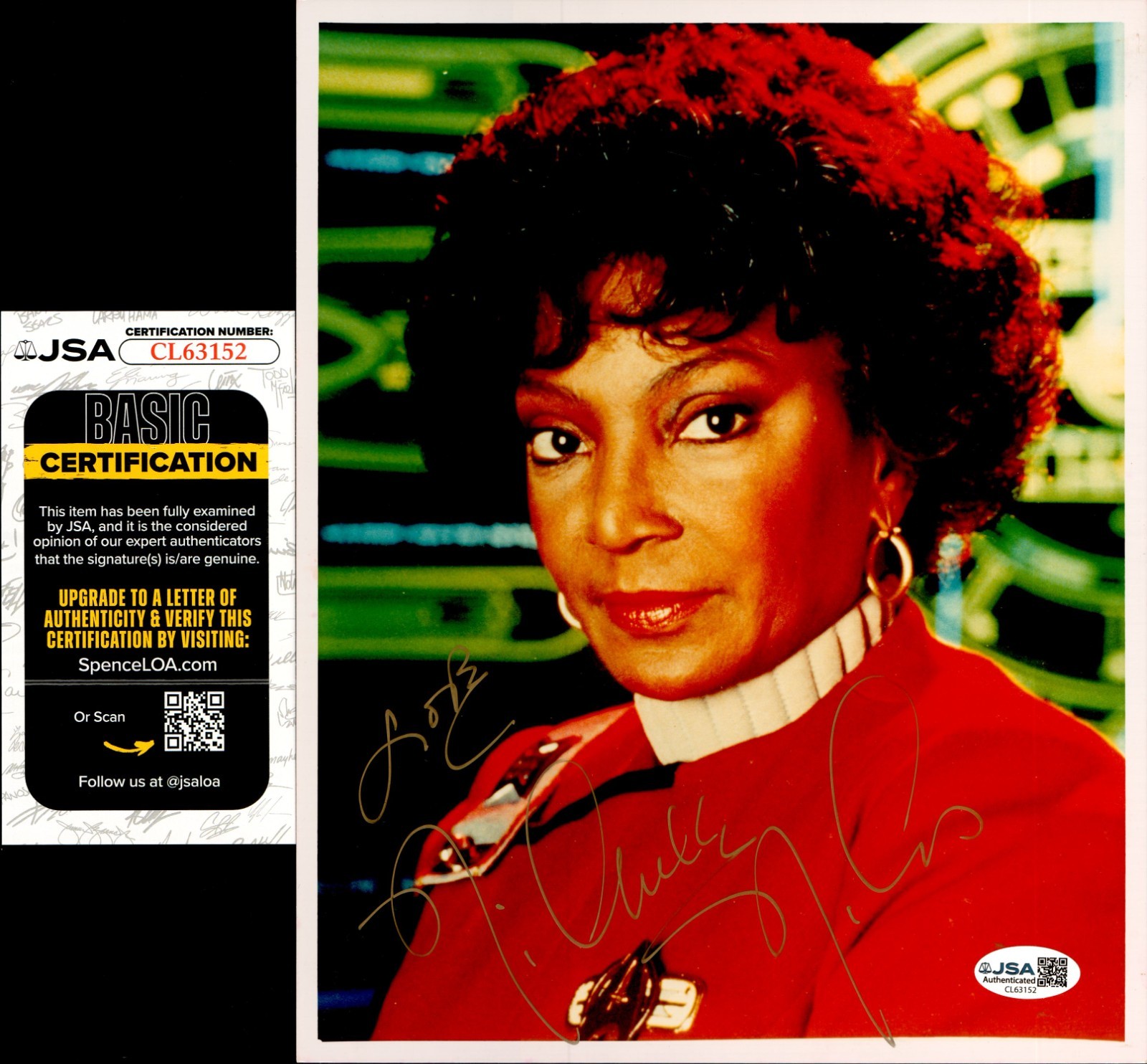 Nichelle Nichols Signed 8x10 Star Trek Photo AUTO JSA COA