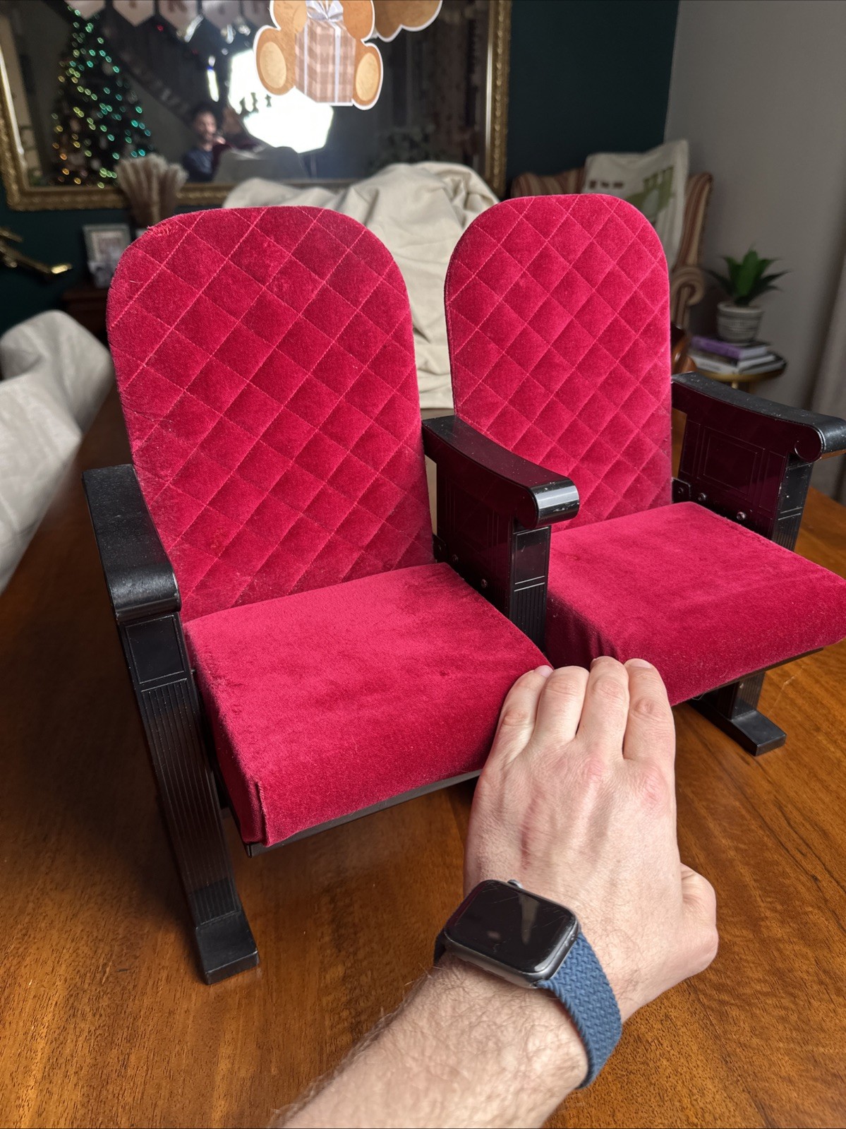 American Girl  18” Doll Cinema Movie Theater Seats Red Velvet Retired