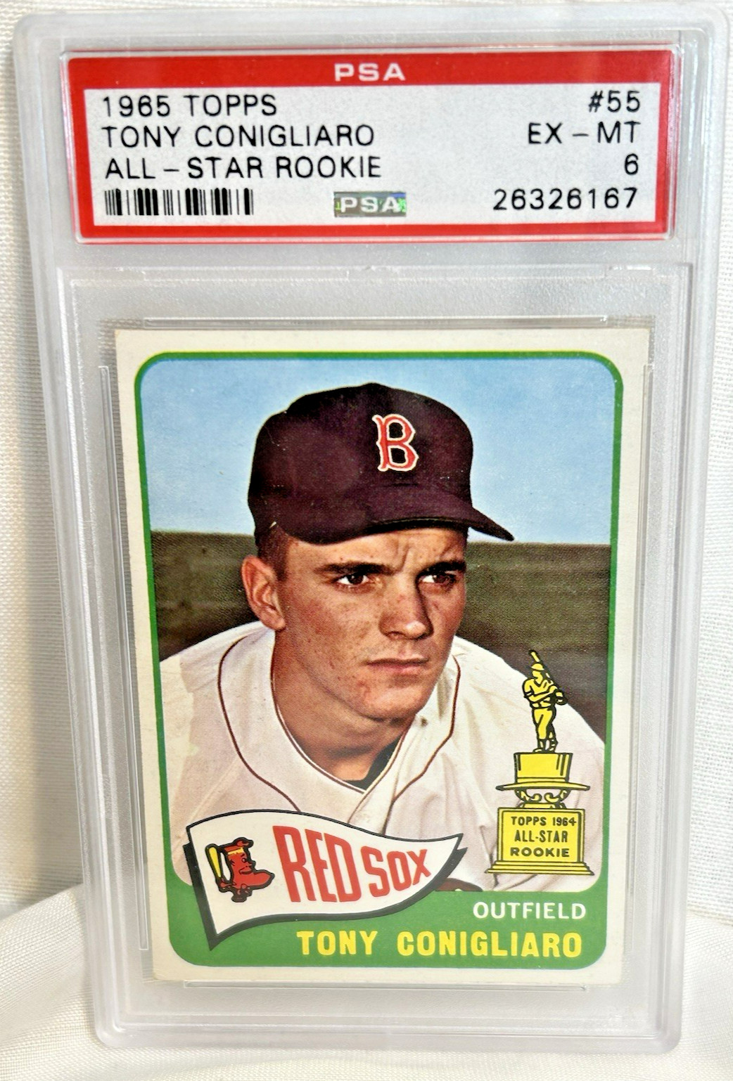 1965 Topps Tony Conigliaro PSA 6 Red Sox Rookie #55