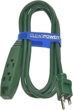 CP 9 ft 16/3 SJTW 3-Outlet Garden Holiday Outdoor Extension Cord Green (CP10140)