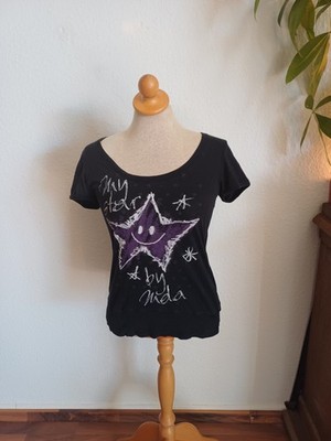 süßes T-Shirt | Emo | Größe S | Schwarz | Star