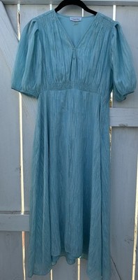 Calvin Klein Vintage Women’s Dress Blue Retro Short Sleeve Casual Summer Sz 6