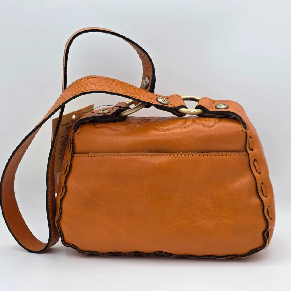 Bolso de Hombro Patricia Nash Micaela Rosa Cuero Tooled Amarillo Sol con Cubierta Antipolvo Foto 3 de 4