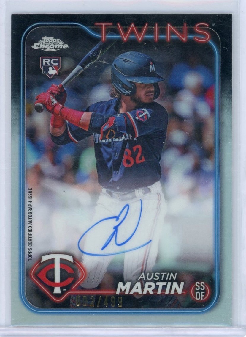 2024 Topps Chrome Update Series - Autographs Austin Martin #RA-AM Refractor /499