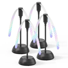 Portable Table Fan 4-Pack Battery Powered Flexible Neck Quiet for BBQs