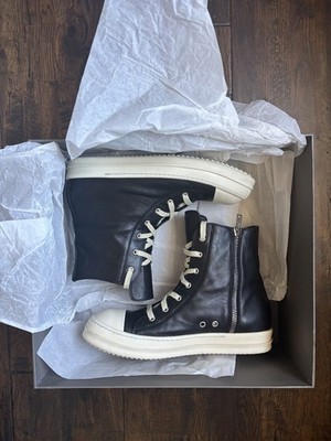 Rick Owens Concordians Leather High 'Black Milk' Size 43