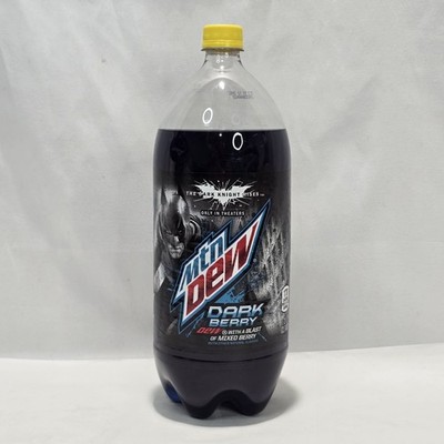 MTN Mountain Dew DARK BERRY The Dark Knight Rises 2-Liter Bottle Full Soda RARE