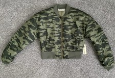 Women Camo Bomber Jacket