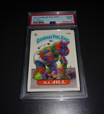 #ad 1987 Garbage Pail Kids OS9 #376b ILL JILL PSA 9 MINT Series 9 Sticker Card GPK $44.99