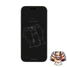 NEW Gourmandise mofusand iPhone 16 Pro Glass Screen Protector Shark Nyan