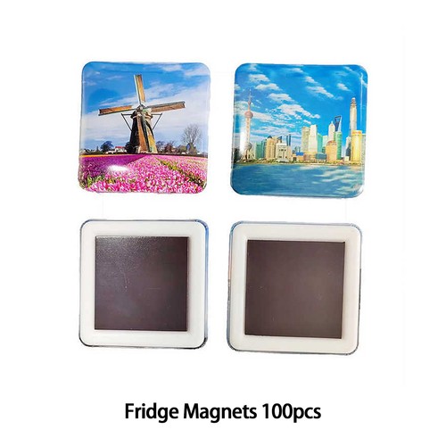Magnet Maker Machine 2X2In Fridge Magnet Badge Maker Kit 100/200pcs Materials - Picture 10 of 19