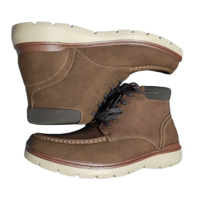 Dockers Rowan Boots Mens 10.5M Dark Tan Cushioned EVA Footbed Lace Up 90-44152