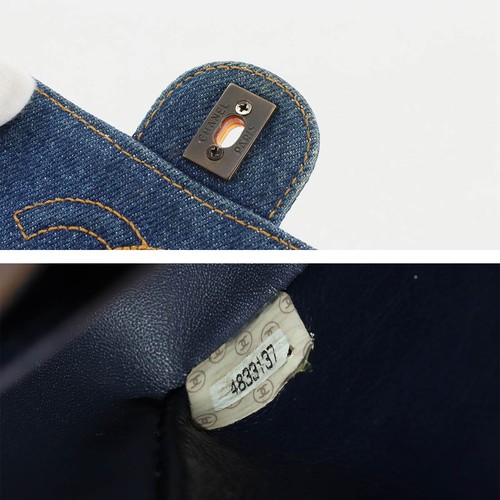 Bolso de Hombro Chanel Matelasse Cadena Plástico Denim Azul Vintage 90278158 - Imagen 11 de 11