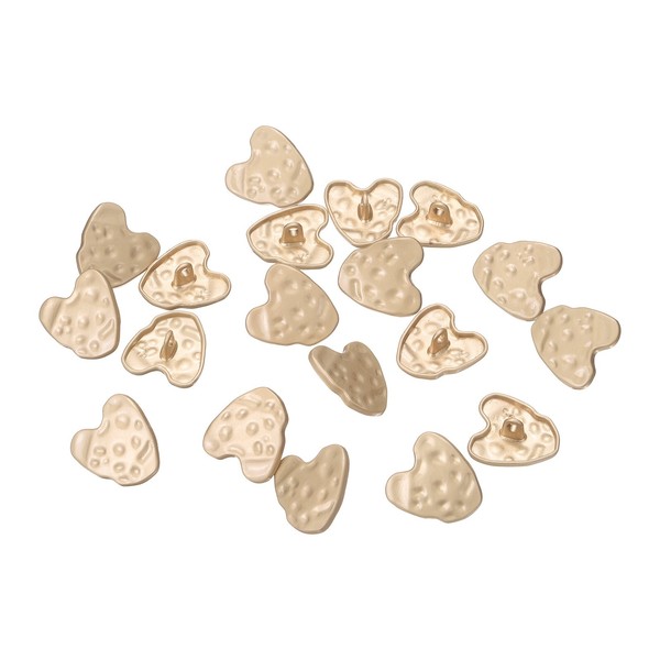 20Er-Set Metall-LiebesknöPfe, 20X19Mm Gold FüR NäHbefestigungen-image