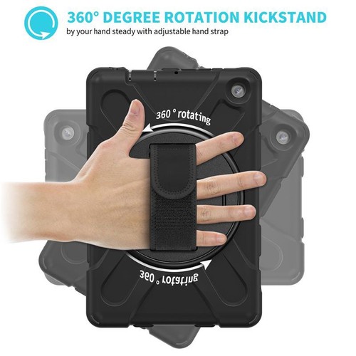 For Amazon Fire 7 HD 8 HD 10 Case Hand Strap Stand ShockProof Handle Cover - Picture 7 of 29