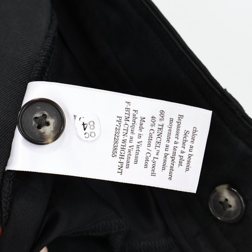Pantaloni Everlane The Way High Drape plissettati neri lisci taglia 6 corti nuovi senza etichette - Foto 9 di 11