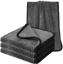 3-Pack Super Absorbent Microfiber Cleaning Cloths for Shower Bathroom Car Window