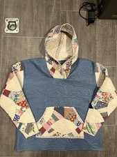Upcycled Quilt Blanket Hoodie Handmade-Farmhouse Quilt