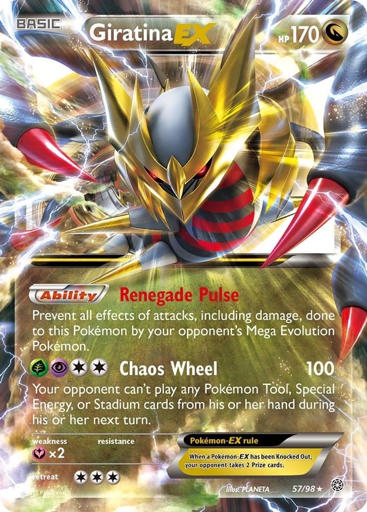 Giratina EX - 57/98 - Pokemon Ancient Origins XY Ultra Rare Card NM