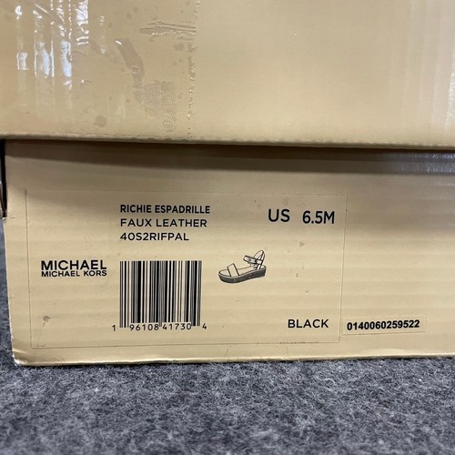 MICHAEL KORS Richie Espadrille Platform Sandals Women's Size 6.5 Black - Picture 4 of 7