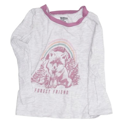 OshKosh B'gosh, Langarmshirt, Größe: 92, model: forest friend, Grau/Pink #vz4