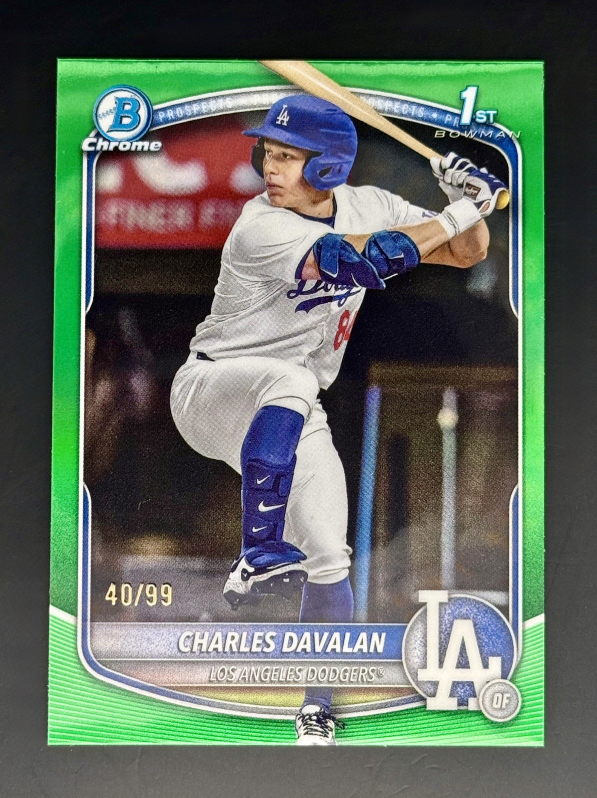 2025 Bowman Draft - Charles Davalan 1st Bowman Chrome Green Refractor 🟢 /99