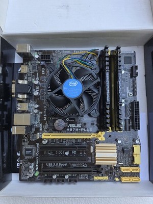 (Bundle) ASUS H87M-PLUS MOBO, i3-4170 CPU, 16GB RAM, CPU COOLER, MANUAL & CD