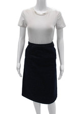 Margaret Howell Womens Dark Blue Pencil Skirt Knee Length Size 2