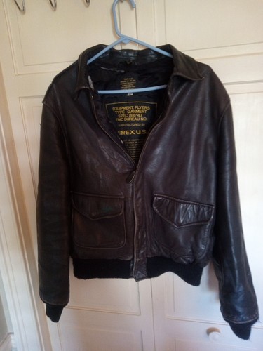 Vintage U.S.A. AVIREX Ltd Type A-2 Flight Leather Jacket L 40 - Picture 3 of 11