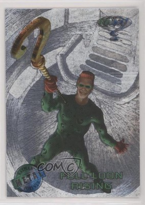 1995 Fleer Metal Batman Forever Silver Flasher Riddler Full Loon Rising #18 00hi