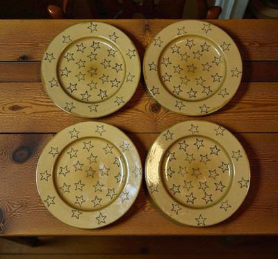 Americana General Star Plate SALAD DESSERT Lot 8'' Earthenware Cottage Rustic