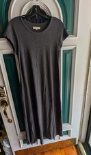 MADEWELL Size S Crew Neck T-shirt Dress in Heather Charcoal