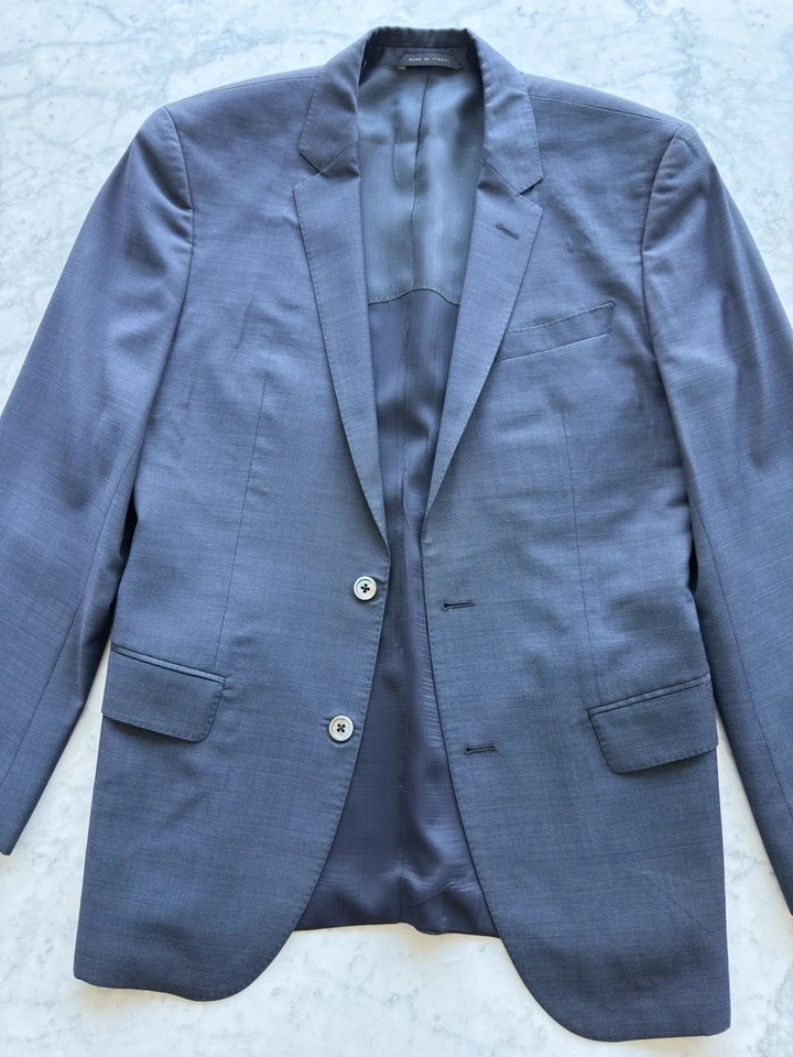 Traje Chaqueta de Cena Hugo Boss Hombre Talla 38 Tejido en Italia A Medida Super 130 Foto 2 de 4