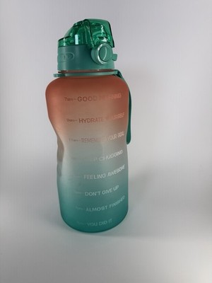 Motivational Water Bottle 32oz Time Marker Leakproof Flip Lid Gym Fitness