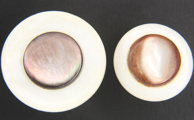 C1940s Vintage MOP Button Set Mother of Pearl w/ Abalone or Trochus Overlay LOT