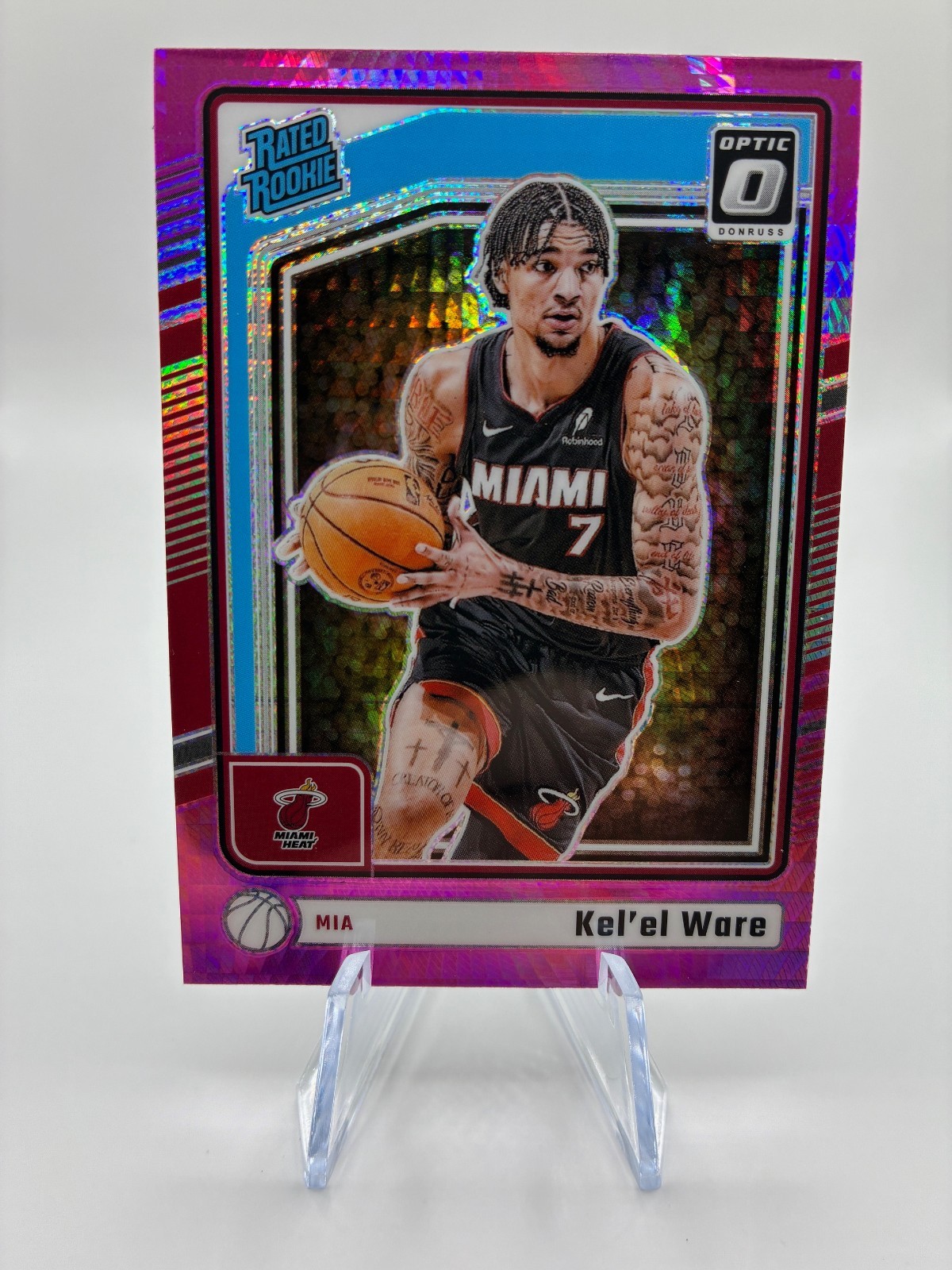 2024-25 Panini Donruss Optic #280 Kel'el Ware Rated Rookie Hyper Pink Prizm RC