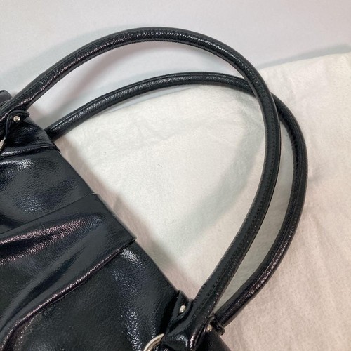 Salvatore Ferragamo Gancini Leather Tote Bag Black With Bottom Studs Good - Picture 13 of 20