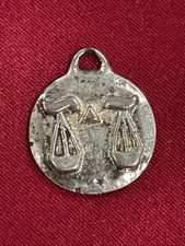 Silver Toned Libra Zodiac Sign Pendant 