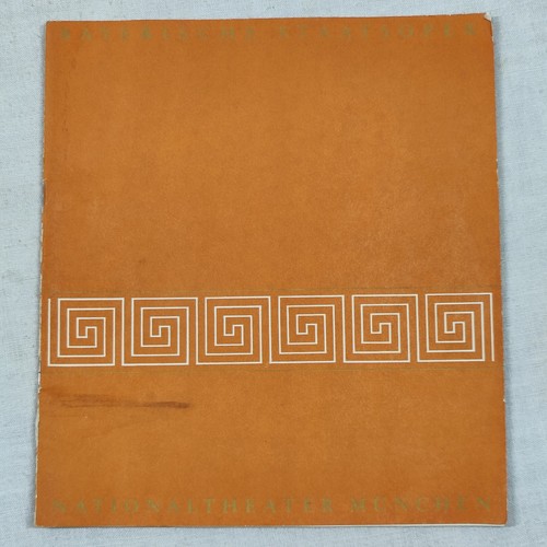Selten 1972 Vintage Bayerische Staatsoper Nationaltheater München Deutsches Programm