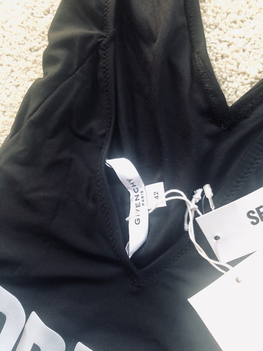 NWT GIVENCHY One Piece Logo Swimsuit Spring 2108 Black Size 42 | eBay
